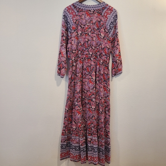 Xirena Tenley Floral Print Midi Dress in Garnet - Picture 6 of 7